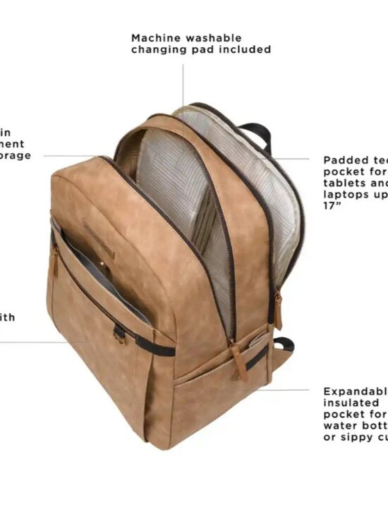 Petunia Pickle Bottom 2-in-1 Provisions Diaper Bag -Toffee Rose main image 9